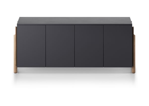 Тумба Basic 4 двери ширина 170 см (черный) — изображение 2