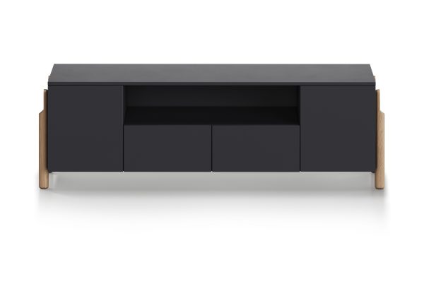 Тумба Basic под ТВ с нишей ширина 170 см (черный) — изображение 2