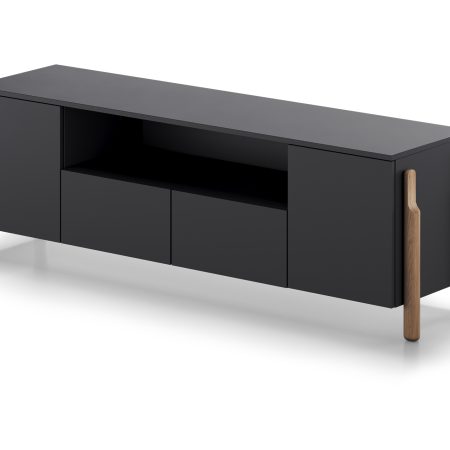 Тумба Basic под ТВ с нишей ширина 170 см (черный)