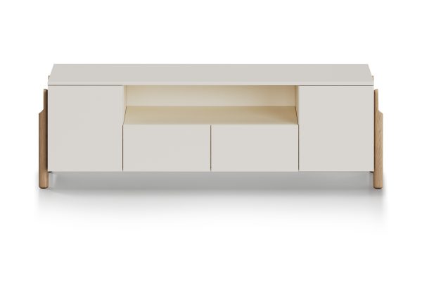 Тумба Basic под ТВ с нишей ширина 170 см (молочный) — изображение 2