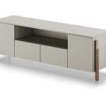 Тумба Basic под ТВ с нишей ширина 170 см (серо-бежевый)