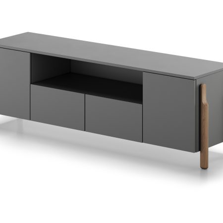 Тумба Basic под ТВ с нишей ширина 170 см (серый)