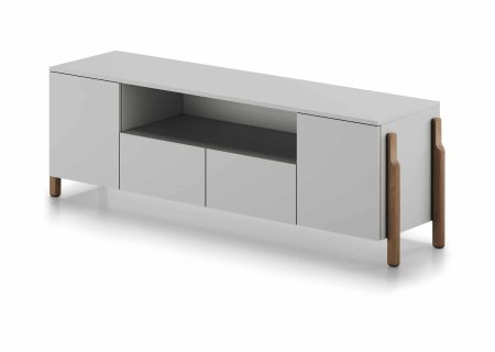 Тумба Basic под ТВ с нишей ширина 170 см (светло-серый)