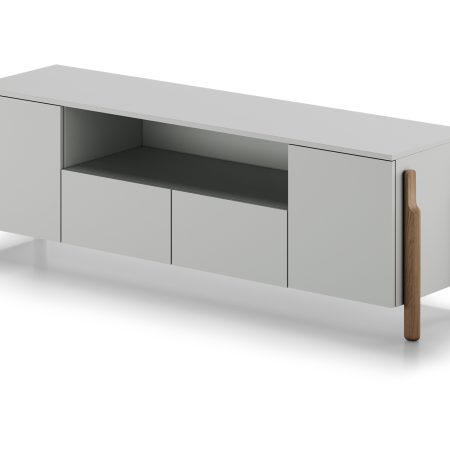 Тумба Basic под ТВ с нишей ширина 170 см (светло-серый)