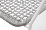 "Тунис" стул плетеный из роупа, каркас алюминий белый, роуп светло-серый — изображение 4