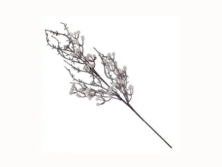 Ветка декоративная Белые ягоды