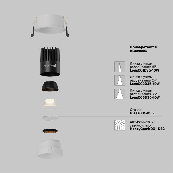Встраиваемый светильник Technical DL115-10W-3K-W — изображение 2