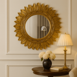 Зеркало-солнце в золотой раме Sunshine