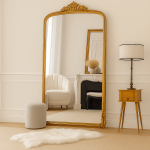 Зеркало в арочной резной золотой раме Excellence