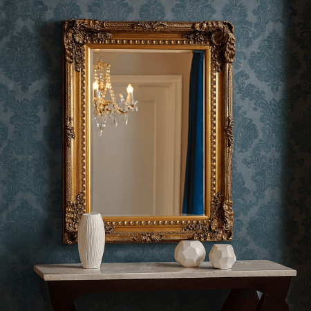 Зеркало в резной золотой раме Country