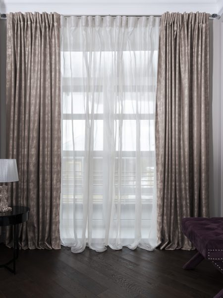 121GD-00021 Портьера HOUSTON бежевый 275*260см