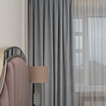 121GD-00030 Портьера Silkу 30 голубая димаут 275*260