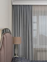 121GD-00030 Портьера Silkу 30 голубая димаут 275*260