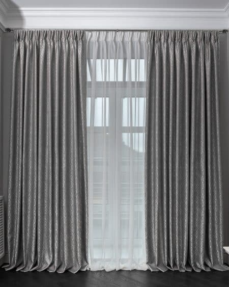 121GD-00042 Портьера HOUSTON110 серая 275*260см