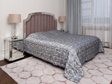 121GD-14615 Покрывало HOUSTON синее со стежкой 260*260