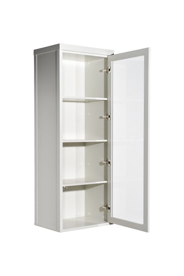 151SV-000015 Шкаф-витрина бежевый 1 стеклянный фасад 60*158*40см — изображение 3