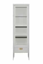 151SV-000015 Шкаф-витрина бежевый 1 стеклянный фасад 60*158*40см — изображение 4