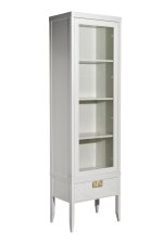 151SV-000015 Шкаф-витрина бежевый 1 стеклянный фасад 60*158*40см — изображение 5