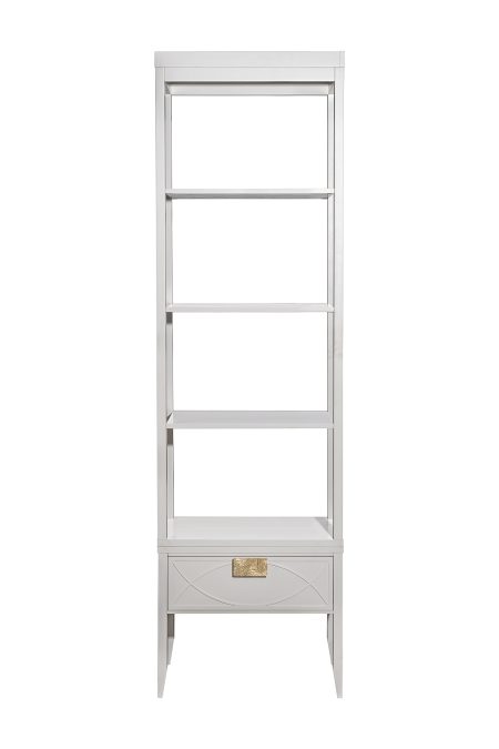 151SV-000018 Шкаф-витрина открытый узкий с тумбой прикроватной с 1-м ящиком