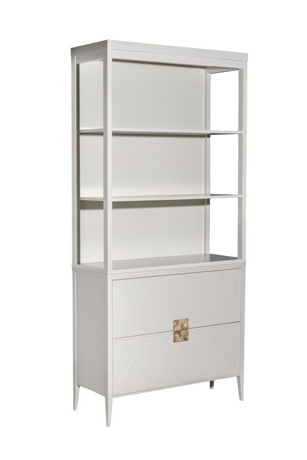 151SV-000023 Шкаф-витрина открытый широкий с комодом с 2-мя ящиками — изображение 2