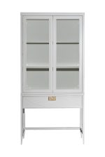 151SV-000024 Шкаф-витрина 2 стеклянных фасада с консолью с 1-м ящиком