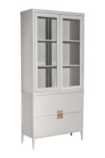 151SV-000025 Шкаф-витрина 2 стеклянных фасада с комодом с 2-мя ящиками — изображение 2