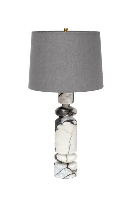 185HM-03528 Лампа настольная плафон цвет серый Н.77см