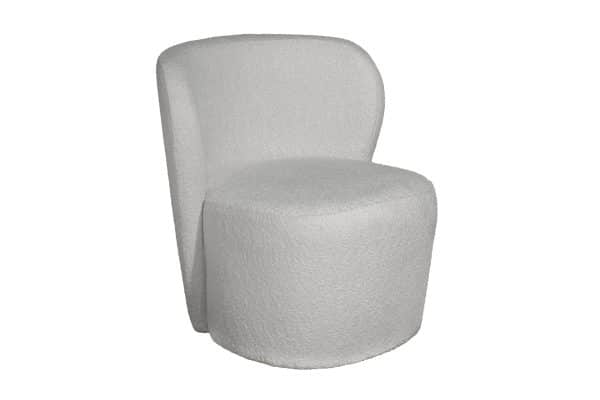 30C-13750 Кресло букле белое 73*69*73см — изображение 2