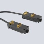 Соединитель питания угловой  для накладного шинопровода 220V Crystal Lux CLT 0.205 04 BL