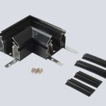 Угол соединительный для встраиваемого трека 220V в натяжной ПВХ потолок Crystal Lux CLT 0.235 01 BL