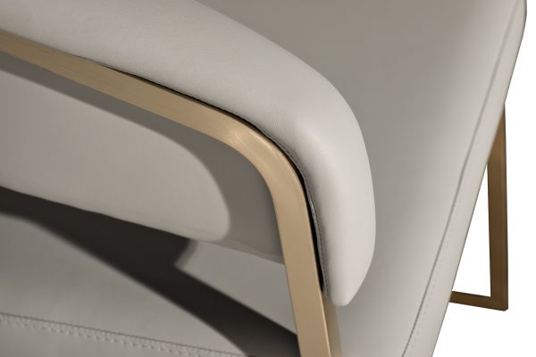 76AR-65200 Стул экокожа св.серый/матовое золото 59,5*54*79см — изображение 3