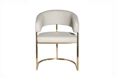 76AR-65200 Стул экокожа св.серый/матовое золото 59