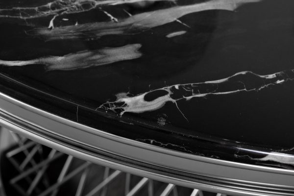 76AR-80555 Стол обед иск.мрам Nero Alicanto/хром d120*75 — изображение 2