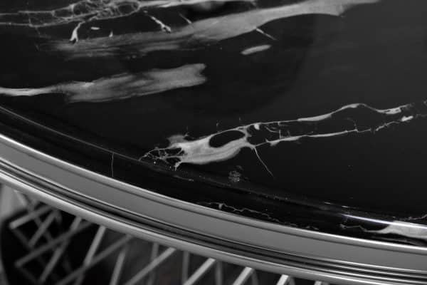 76AR-805STOL/OB-CH Стол обед иск.мрам Nero Alicanto/хром d120*75 — изображение 2