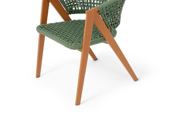 "Амстердам" плетеный стул из искусственного ротанга, цвет зеленый — изображение 4