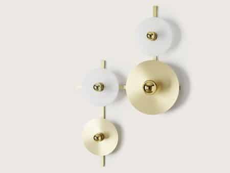 Бра Abby 4L золотое + диски 1096/25 x 2