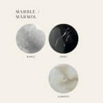 Бра Point черный металл с диском из белого мрамора — изображение 2