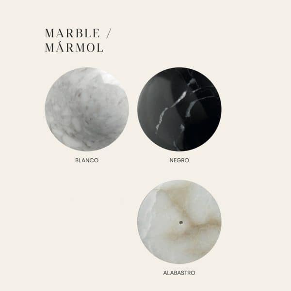 Бра Point черный металл с диском из белого мрамора — изображение 2