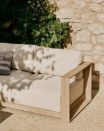 Диван Ambra 2-местный уличный из акации со светлой отделкой 174 см — изображение 3