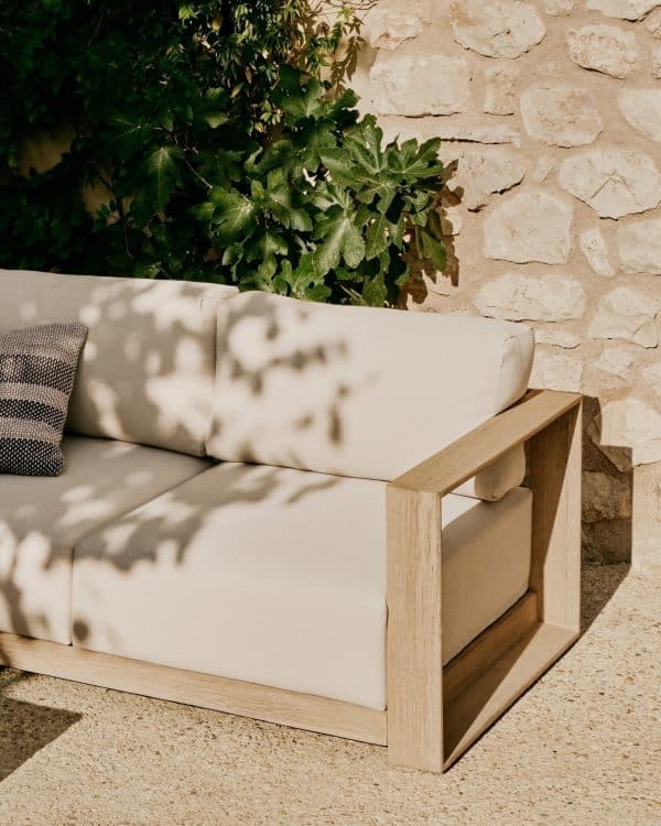 Диван Ambra 2-местный уличный из акации со светлой отделкой 174 см — изображение 3