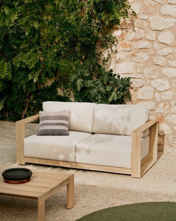 Диван Ambra 2-местный уличный из акации со светлой отделкой 174 см — изображение 4