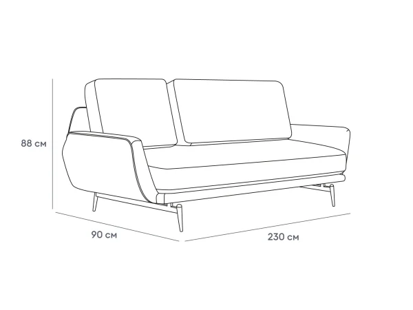 Диван Ispani трёхместный бежевый — изображение 3