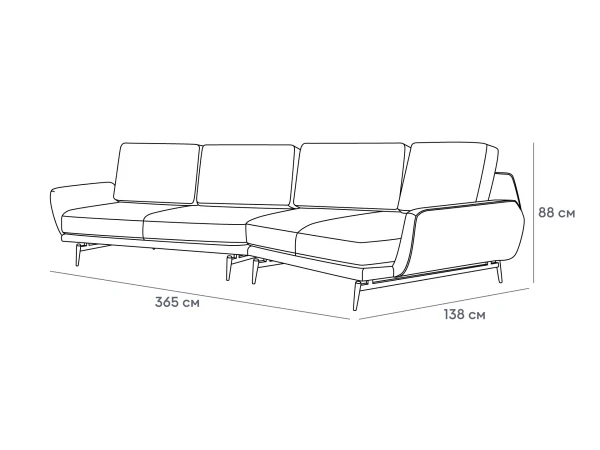 Диван Ispani угловой правый бежевый — изображение 3