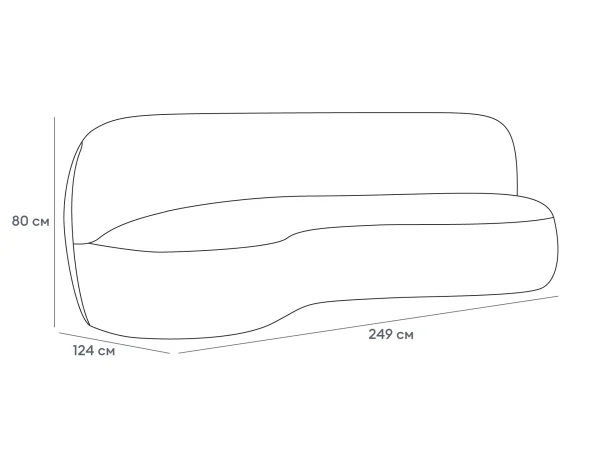 Диван Patti 2400 белый — изображение 3
