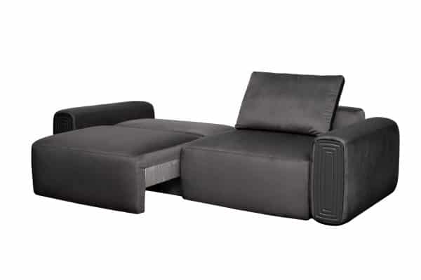 Диван трехместный Turin(2 секции) с мех т.серый велюр Colt1003 255*120**68см — изображение 4