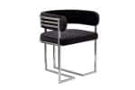 GY-18504 Стул велюр черный/матовый хром 60*55*73см — изображение 2