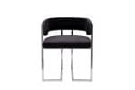 GY-18504 Стул велюр черный/матовый хром 60*55*73см