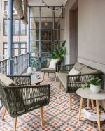 Комплект Inti с 2-местным диваном и 2 креслами зеленого цвета — изображение 2