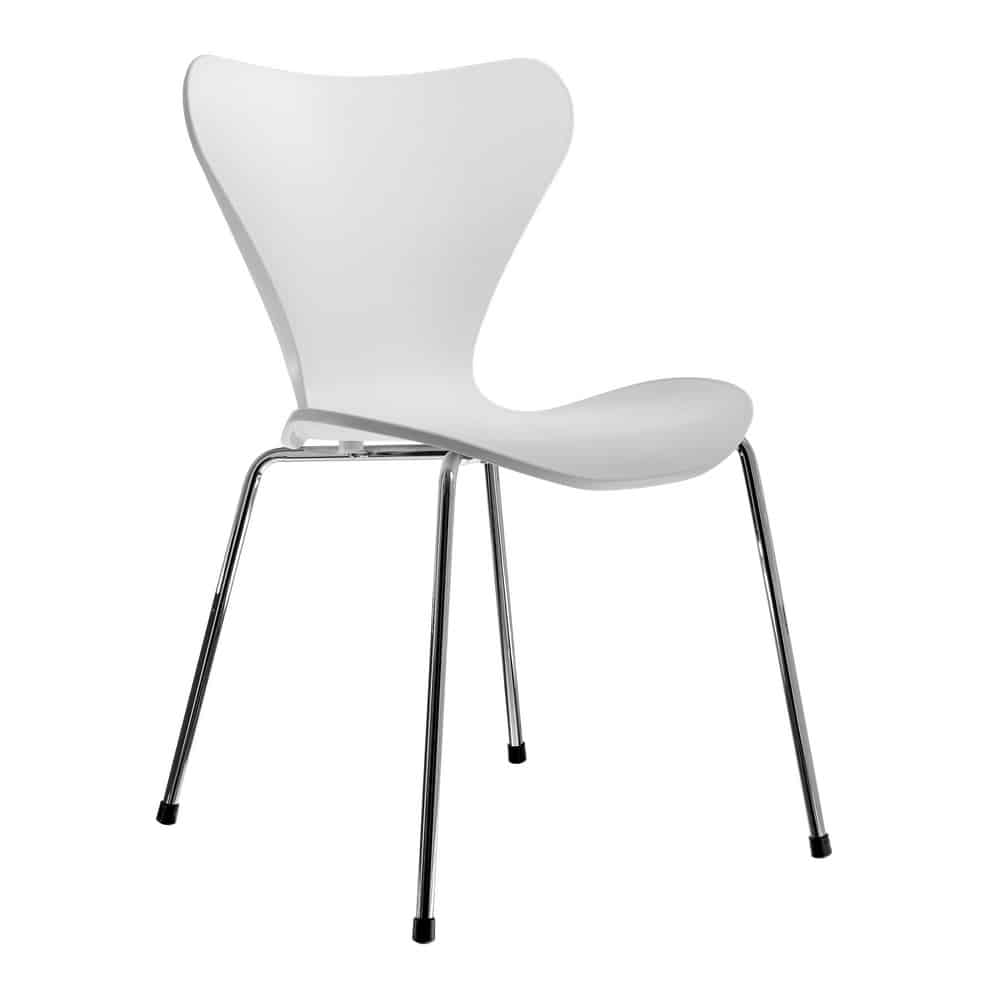 Комплект из 4-х стульев Seven Style белый с хромированными ножками Комплект из 4-х стульев Seven Style белый с хромированными ножками