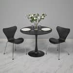 Комплект из 4-х стульев Seven Style чёрный с хромированными ножками — изображение 2